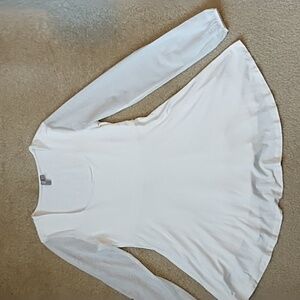 ASOS Knit Top Women's Size 4 Maternity Summer Jersey Sheer Sleeves Lined White